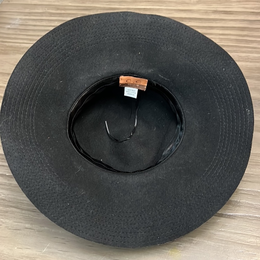 C.C WOOL FLOPPY BEACH HAT BLACK - Picture 7 of 16